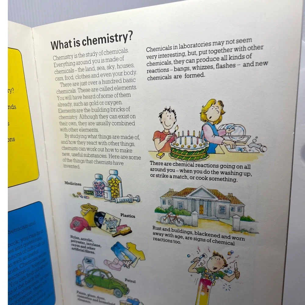 Vintage Usborne Robotics and Chemistry Science Books 1980s Hayes‎ STEM Set